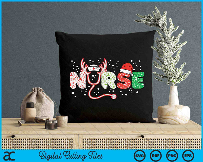 Nurse Christmas Stethoscope Nurses Xmas Scrub Top SVG PNG Digital Printable Files Nurse Christmas Stethoscope Nurses Xmas Scrub Top SVG PNG Digital Printable Files