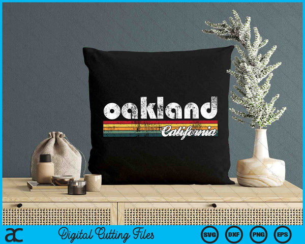Oakland California Vintage 70's 80's Retro Style SVG PNG Digital Cutting Files