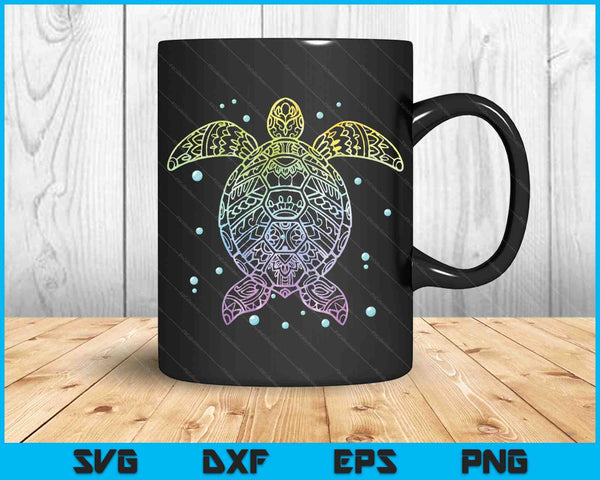 Ocean Animal Tie Dye Tribal Sea Animal Maori Turtle SVG PNG Digital Printable Files