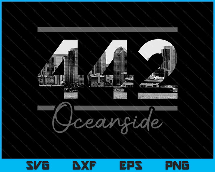 Oceanside 442 Area Code Skyline California Vintage SVG PNG Cutting Printable Files Oceanside 442 Area Code Skyline California Vintage SVG PNG Cutting Printable Files