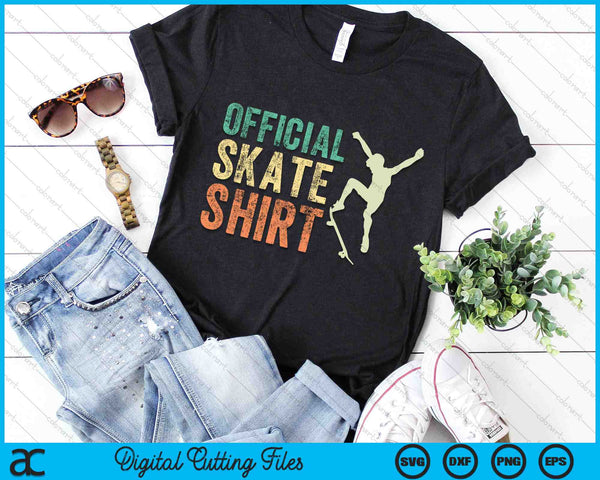 Official Skate Shirt Roller Skating Vintage SVG PNG Digital Cutting Files