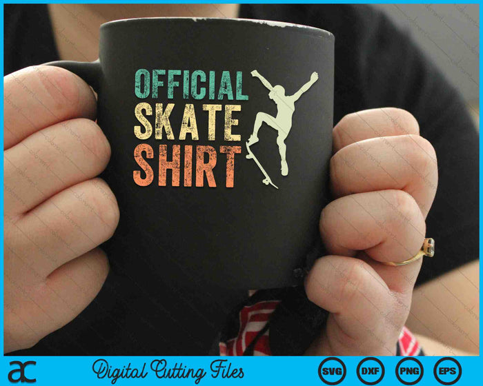 Official Skate Shirt Roller Skating Vintage SVG PNG Digital Cutting Files