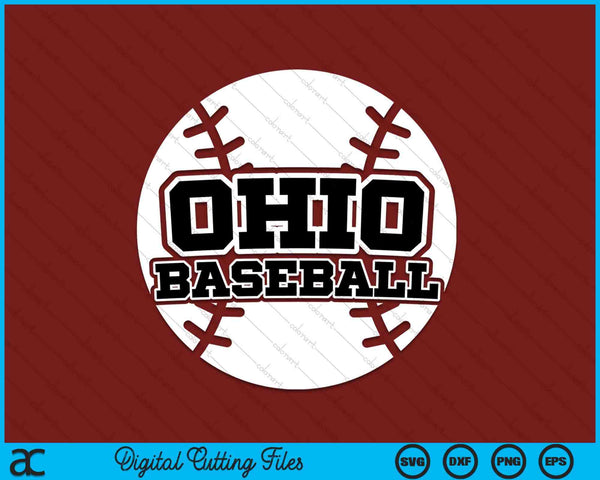 Ohio Baseball Block Font SVG PNG Digital Cutting Files