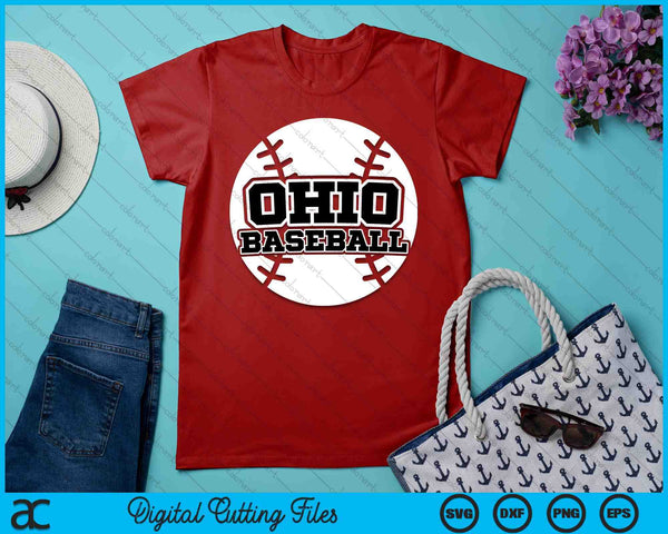 Ohio Baseball Block Font SVG PNG Digital Cutting Files