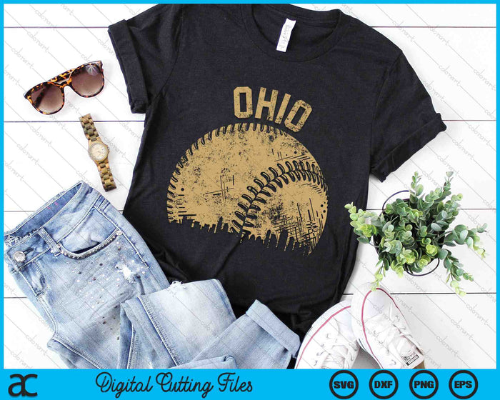 Ohio Baseball Skyline Player Coach Fan SVG PNG Digital Printable Files Ohio Baseball Skyline Player Coach Fan SVG PNG Digital Printable Files