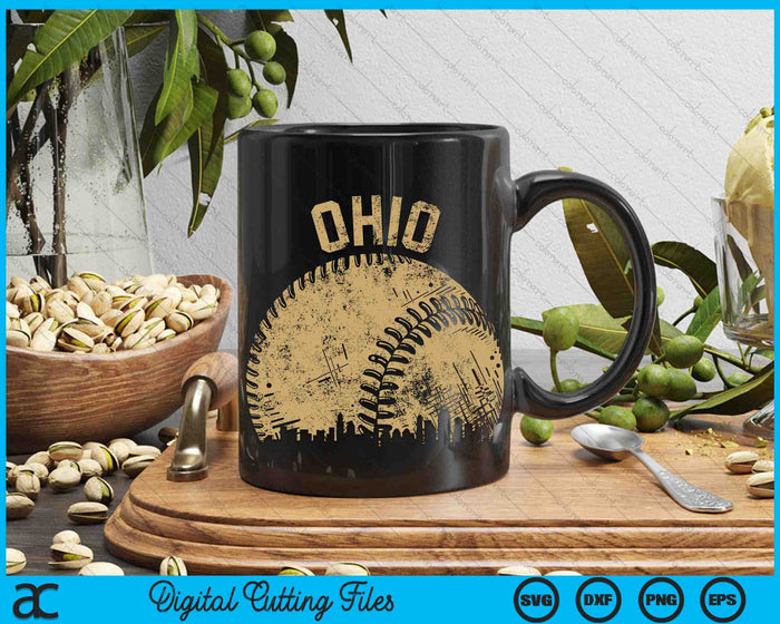 Ohio Baseball Skyline Player Coach Fan SVG PNG Digital Printable Files Ohio Baseball Skyline Player Coach Fan SVG PNG Digital Printable Files