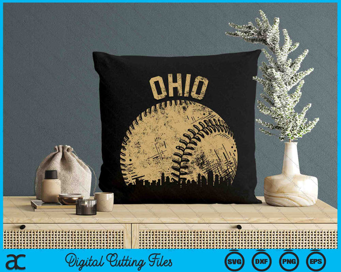 Ohio Baseball Skyline Player Coach Fan SVG PNG Digital Printable Files Ohio Baseball Skyline Player Coach Fan SVG PNG Digital Printable Files