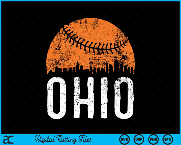 Ohio Skyline Ohio Baseball SVG PNG Digital Cutting Files Ohio Skyline Ohio Baseball SVG PNG Digital Cutting Files