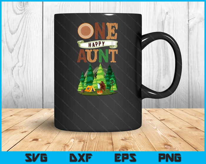 One Happy Aunt Camper First Birthday Camping SVG PNG Digital Cutting Files One Happy Aunt Camper First Birthday Camping SVG PNG Digital Cutting Files