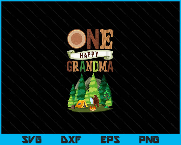 One Happy Grandma Camper First Birthday Camping SVG PNG Digital Cutting Files