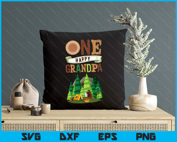 One Happy Grandpa Camper First Birthday Camping SVG PNG Digital Cutting Files One Happy Grandpa Camper First Birthday Camping SVG PNG Digital Cutting Files