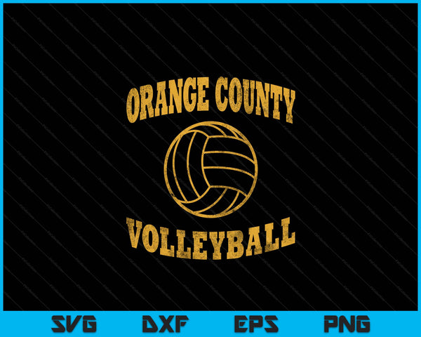 Orange County Volleyball Classic Vintage Distressed SVG PNG Digital Cutting Files