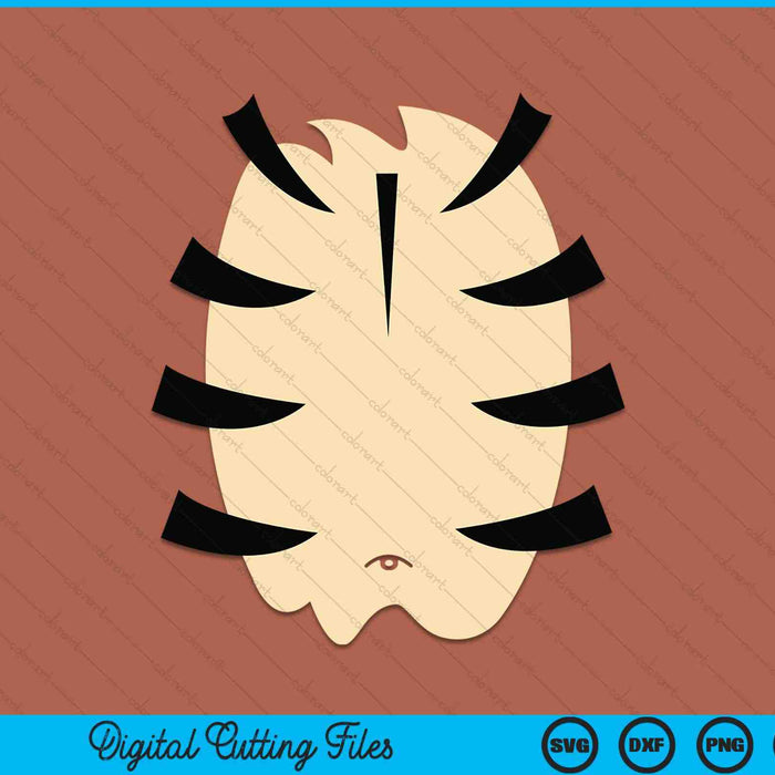 Fiesta de disfraces de Halloween de tigre rayado naranja SVG PNG cortando archivos imprimibles Fiesta de disfraces de Halloween de tigre rayado naranja SVG PNG cortando archivos imprimibles