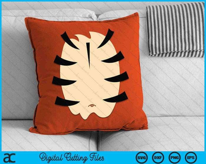 Fiesta de disfraces de Halloween de tigre rayado naranja SVG PNG cortando archivos imprimibles Fiesta de disfraces de Halloween de tigre rayado naranja SVG PNG cortando archivos imprimibles