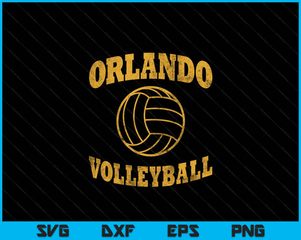 Orlando Volleyball Classic Vintage Distressed SVG PNG Digital Cutting Files