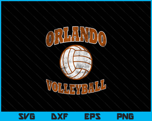 Orlando Volleyball Vintage Distressed SVG PNG Digital Cutting Files