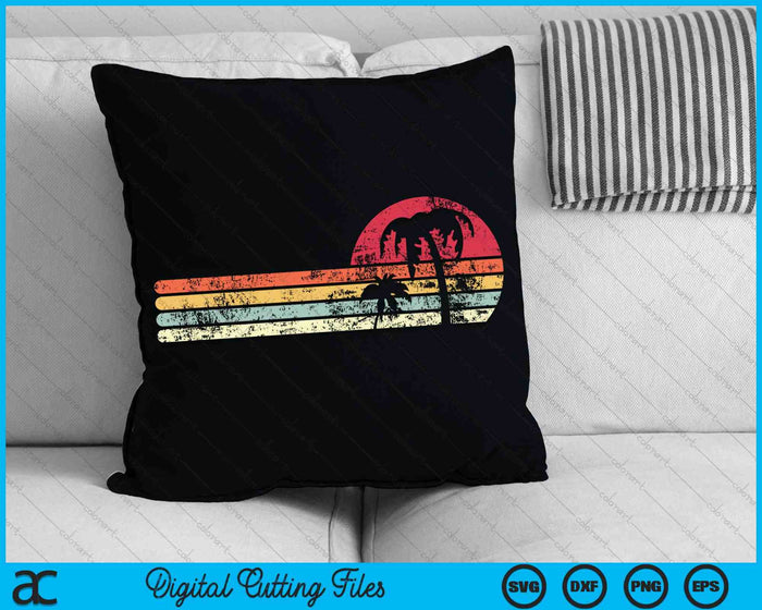 Palm Tree Retro Style Tropical Beach SVG PNG Digital Cutting Files