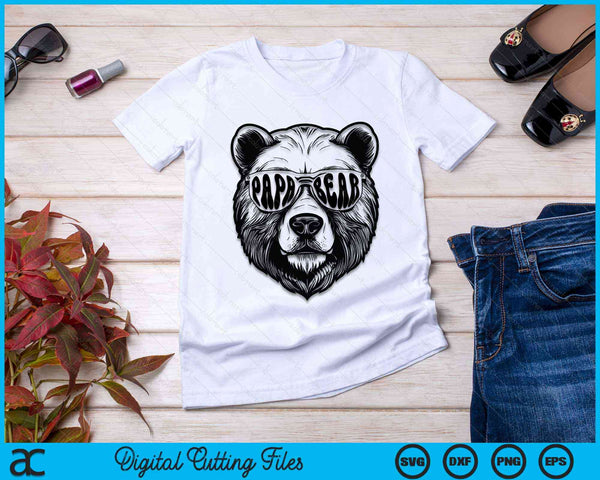 Papa Bear With Sunglasses Father Bear Papa Bear SVG PNG Digital Cutting Files