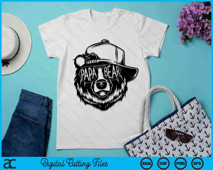 Papa Bear with Sunglasses Daddy Papa Bear SVG PNG Digital Cutting Files Papa Bear with Sunglasses Daddy Papa Bear SVG PNG Digital Cutting Files