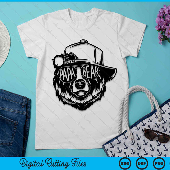 Papa Bear with Sunglasses Daddy Papa Bear SVG PNG Digital Cutting Files Papa Bear with Sunglasses Daddy Papa Bear SVG PNG Digital Cutting Files