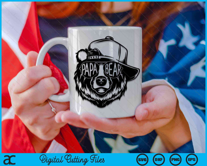 Papa Bear with Sunglasses Daddy Papa Bear SVG PNG Digital Cutting Files Papa Bear with Sunglasses Daddy Papa Bear SVG PNG Digital Cutting Files