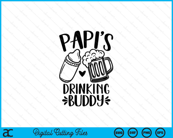 Papi's Drinking Buddy Father's Day SVG PNG Digital Cutting Files
