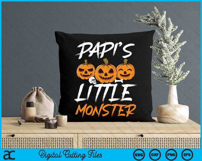 Papi's Little Monster Halloween Apparel Funny Halloween SVG PNG Digital Cutting File Papi's Little Monster Halloween Apparel Funny Halloween SVG PNG Digital Cutting File