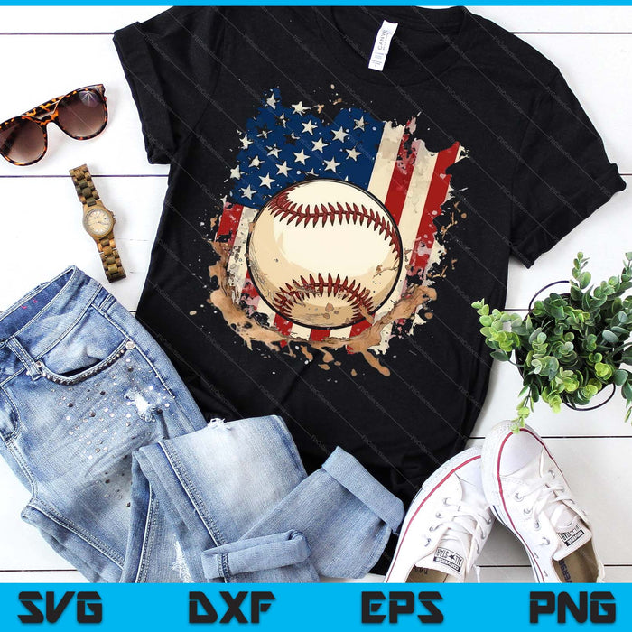 Patriotic Baseball 4th Of July Men USA American Flag SVG PNG Digital Printable Files Patriotic Baseball 4th Of July Men USA American Flag SVG PNG Digital Printable Files