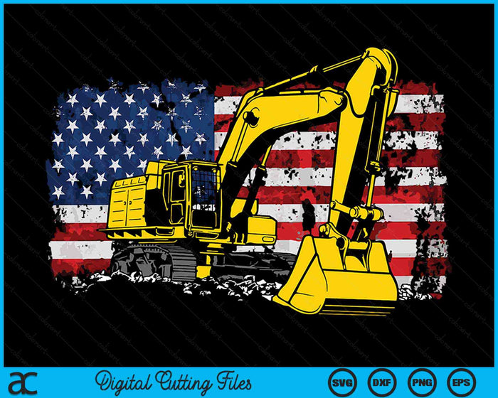 Patriotic Construction Worker Excavator Operator Digger Cool SVG PNG Cutting Printable Files Patriotic Construction Worker Excavator Operator Digger Cool SVG PNG Cutting Printable Files
