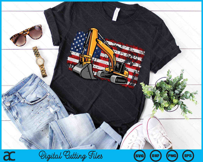 Patriotic Construction Worker Excavator Operator Digger Cool SVG PNG Digital Printable Files Patriotic Construction Worker Excavator Operator Digger Cool SVG PNG Digital Printable Files