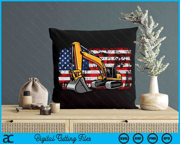 Patriotic Construction Worker Excavator Operator Digger Cool SVG PNG Digital Printable Files Patriotic Construction Worker Excavator Operator Digger Cool SVG PNG Digital Printable Files