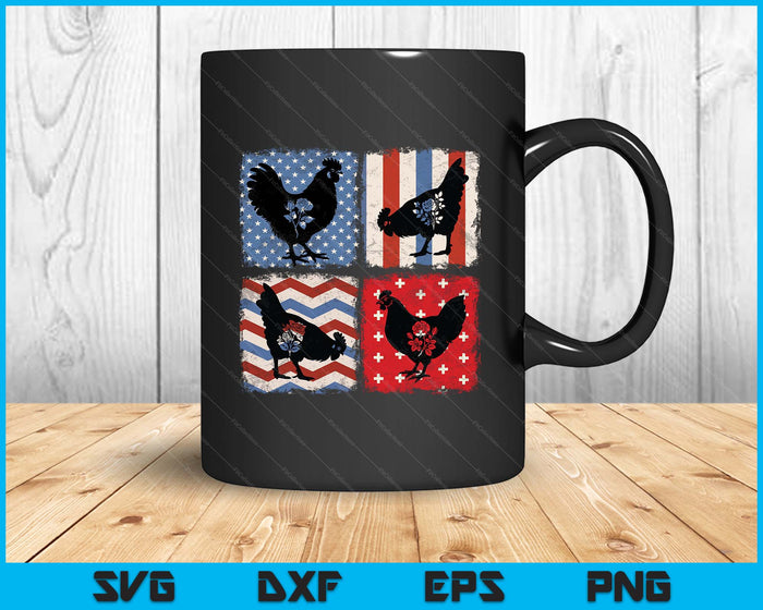 Patriotic Floral Chicken Usa Flag 4th Of July Chicken Lover SVG PNG Digital Printable Files Patriotic Floral Chicken Usa Flag 4th Of July Chicken Lover SVG PNG Digital Printable Files
