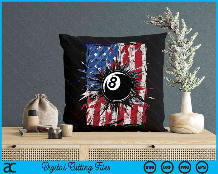 Patriotic Pool Ball 4th Of July USA American Flag SVG PNG Digital Cutting Files Patriotic Pool Ball 4th Of July USA American Flag SVG PNG Digital Cutting Files