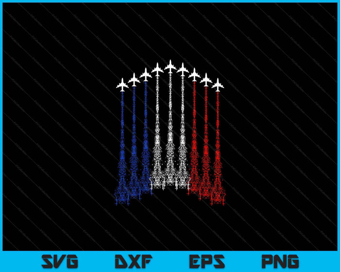 Patriottische Jet 4 juli USA SVG PNG digitaal snijden-bestand Patriottische Jet 4 juli USA SVG PNG digitaal snijden-bestand