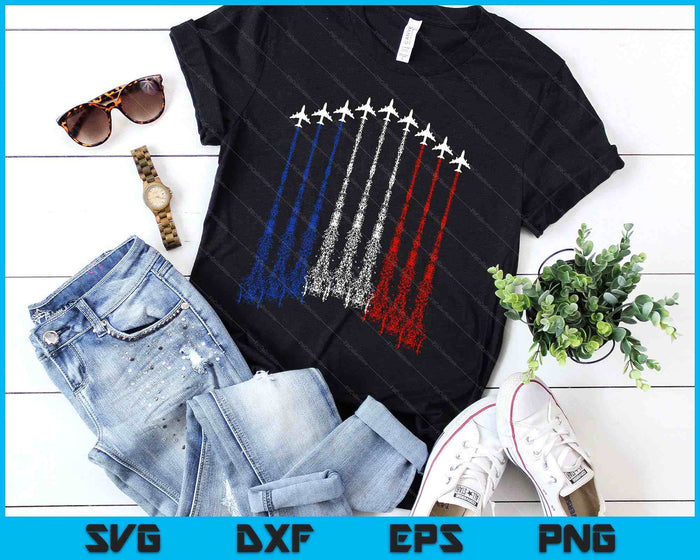 Patriottische Jet 4 juli USA SVG PNG digitaal snijden-bestand Patriottische Jet 4 juli USA SVG PNG digitaal snijden-bestand