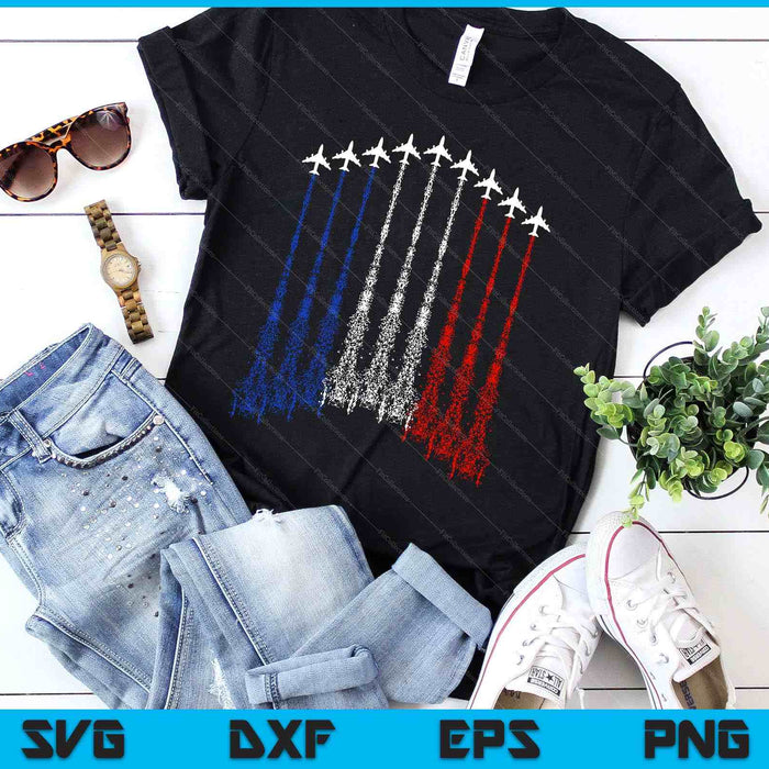 Patriottische Jet 4 juli USA SVG PNG digitaal snijden-bestand Patriottische Jet 4 juli USA SVG PNG digitaal snijden-bestand