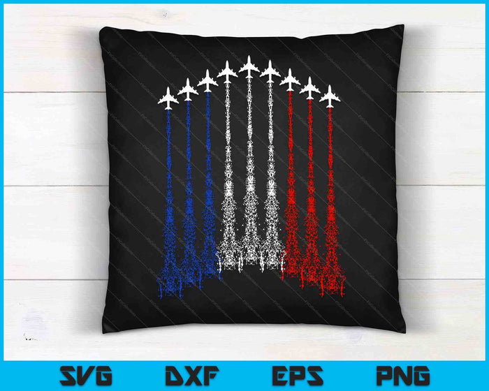 Patriottische Jet 4 juli USA SVG PNG digitaal snijden-bestand Patriottische Jet 4 juli USA SVG PNG digitaal snijden-bestand