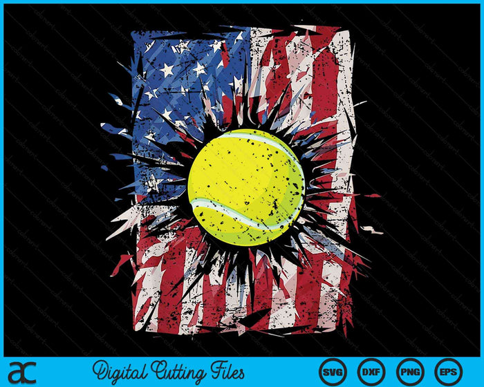 Patriotic Tennis 4th Of July USA American Flag SVG PNG Digital Cutting Files Patriotic Tennis 4th Of July USA American Flag SVG PNG Digital Cutting Files