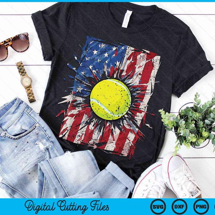 Patriotic Tennis 4th Of July USA American Flag SVG PNG Digital Cutting Files Patriotic Tennis 4th Of July USA American Flag SVG PNG Digital Cutting Files