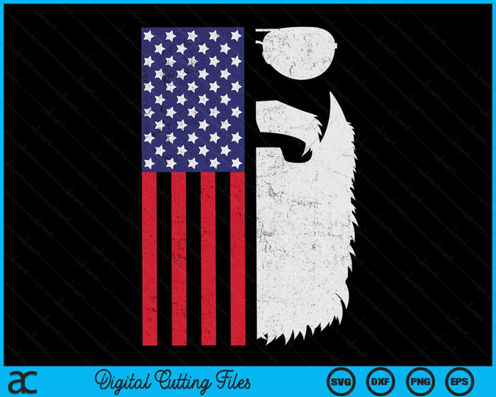 Patriotic US Flag Beard And Sunglasses For Men With Beards SVG PNG Digital Cutting Files Patriotic US Flag Beard And Sunglasses For Men With Beards SVG PNG Digital Cutting Files
