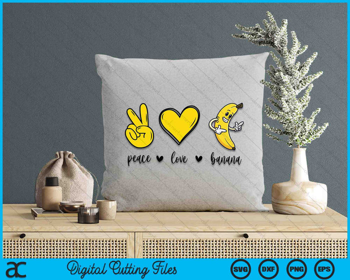 Peace Love Bananas, Fresh Banana Gift For Fruit Lover Vegan SVG PNG Digital Cutting Files Peace Love Bananas, Fresh Banana Gift For Fruit Lover Vegan SVG PNG Digital Cutting Files