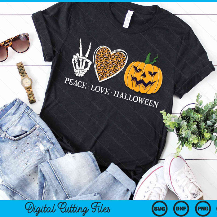Peace Love Halloween Skeleton Scary Pumpkin Halloween SVG PNG Digital Cutting Files Peace Love Halloween Skeleton Scary Pumpkin Halloween SVG PNG Digital Cutting Files