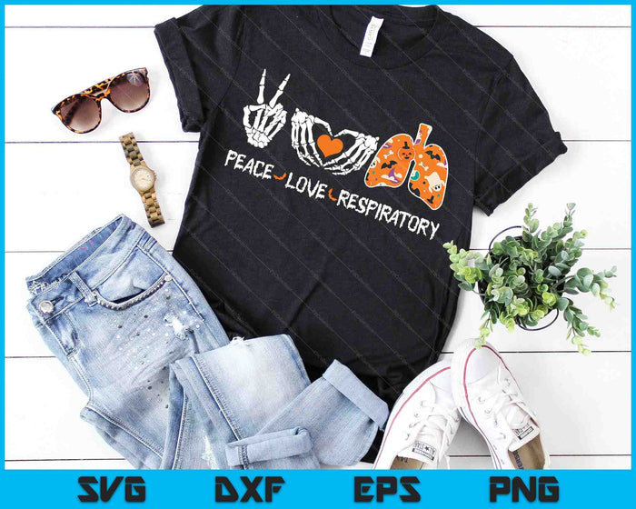 Peace Love Respiratory Therapist Skeleton Halloween SVG PNG Digital Cutting Files Peace Love Respiratory Therapist Skeleton Halloween SVG PNG Digital Cutting Files