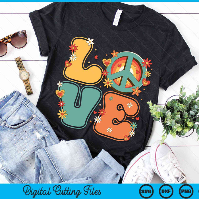 Peace Sign Love 60s 70s Tie Dye Hippie Costume SVG PNG Digital Cutting File Peace Sign Love 60s 70s Tie Dye Hippie Costume SVG PNG Digital Cutting File