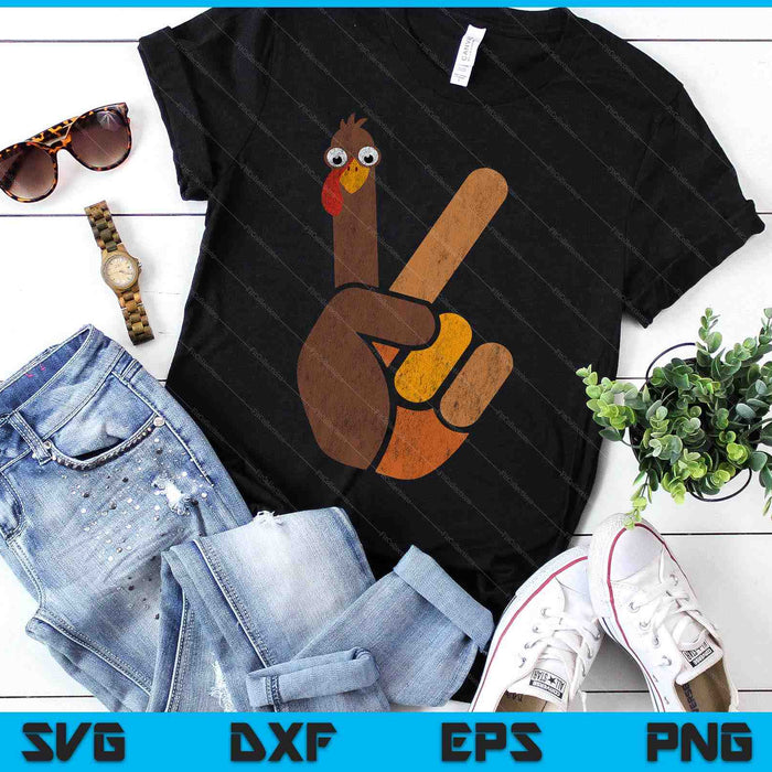 Peace Sign Turkey Shirt Womens Mens Kids Funny Thanksgiving SVG PNG Digital Printable Files Peace Sign Turkey Shirt Womens Mens Kids Funny Thanksgiving SVG PNG Digital Printable Files