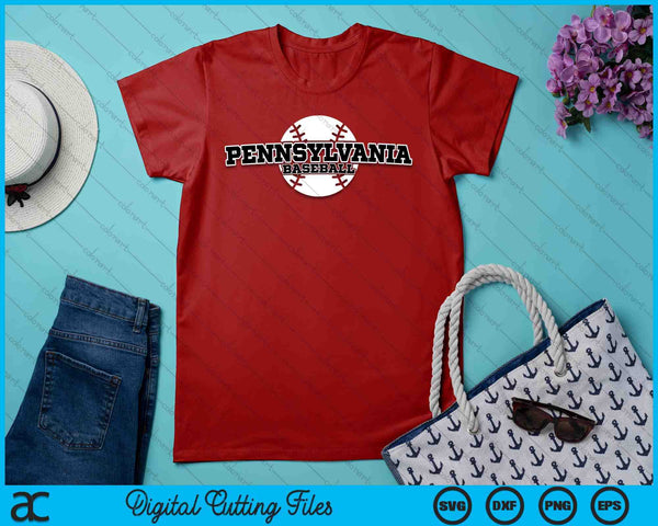Pennsylvania Baseball Block Font SVG PNG Digital Cutting Files