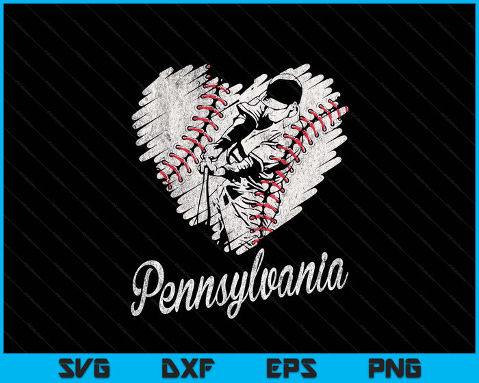 Pennsylvania Baseball Heart Distressed Vintage Baseball Fans SVG PNG Digital Printable Files Pennsylvania Baseball Heart Distressed Vintage Baseball Fans SVG PNG Digital Printable Files
