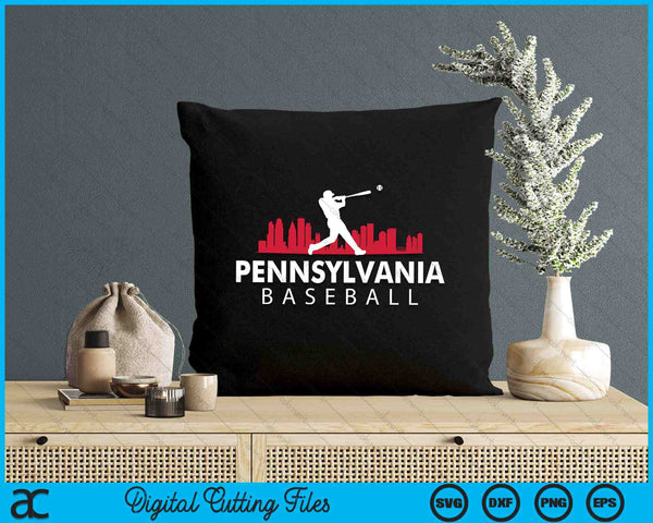 Pennsylvania Baseball Vintage Minimalist Retro Baseball Lover SVG PNG Digital Printable Files