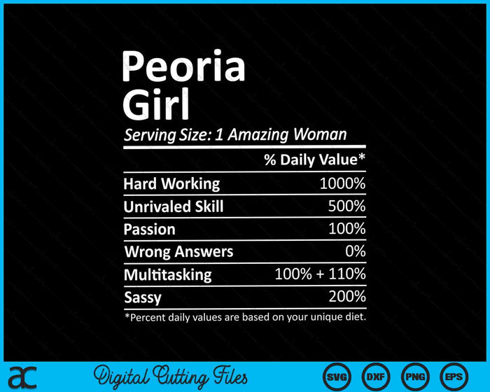 Peoria Girl AZ Arizona Funny City Home Roots SVG PNG Digitaal Snijbestand Peoria Girl AZ Arizona Funny City Home Roots SVG PNG Digitaal Snijbestand