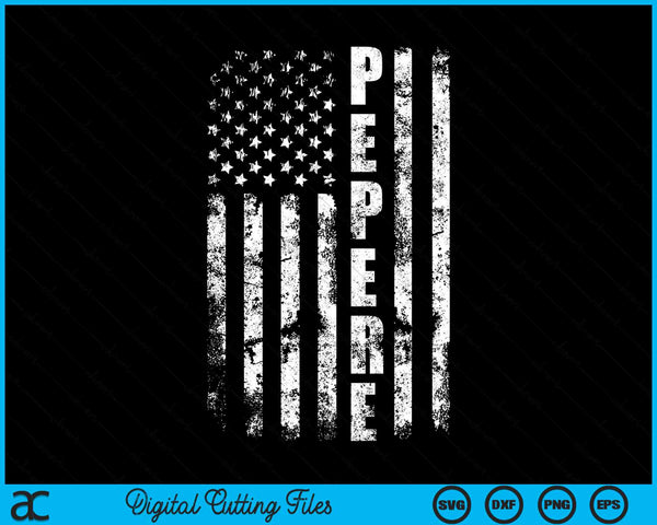 Pepere America Flag Family Christmas SVG PNG Digital Cutting File